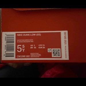 SOLD MICHIGAN STATE DUNKS SIZE 5.5Y